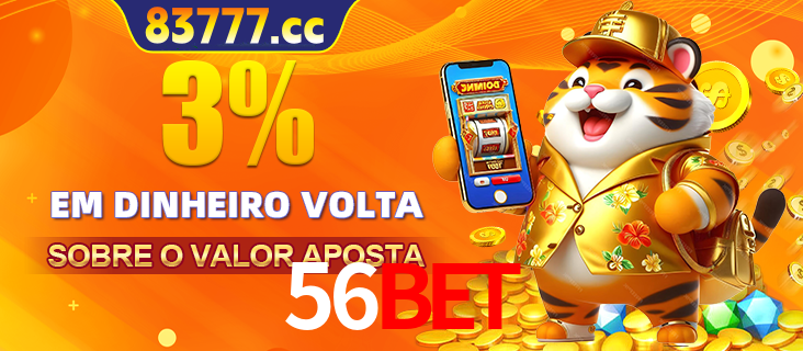 Promoção para baixar e instalar o aplicativo do cassino 56BET. O banner oferece uma recompensa de R1aR1aR8, com a imagem de uma cobra sobre moedas de ouro.